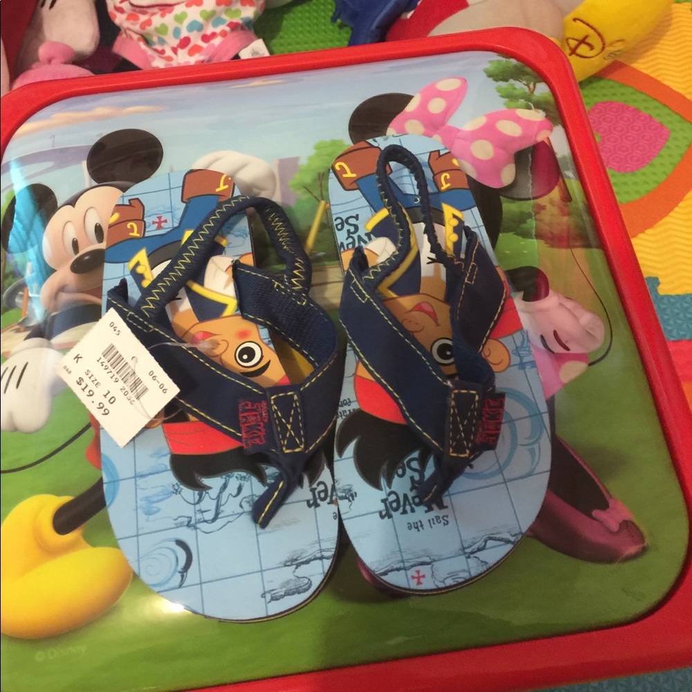 Jake the pirate flip-flops size 10 NWT